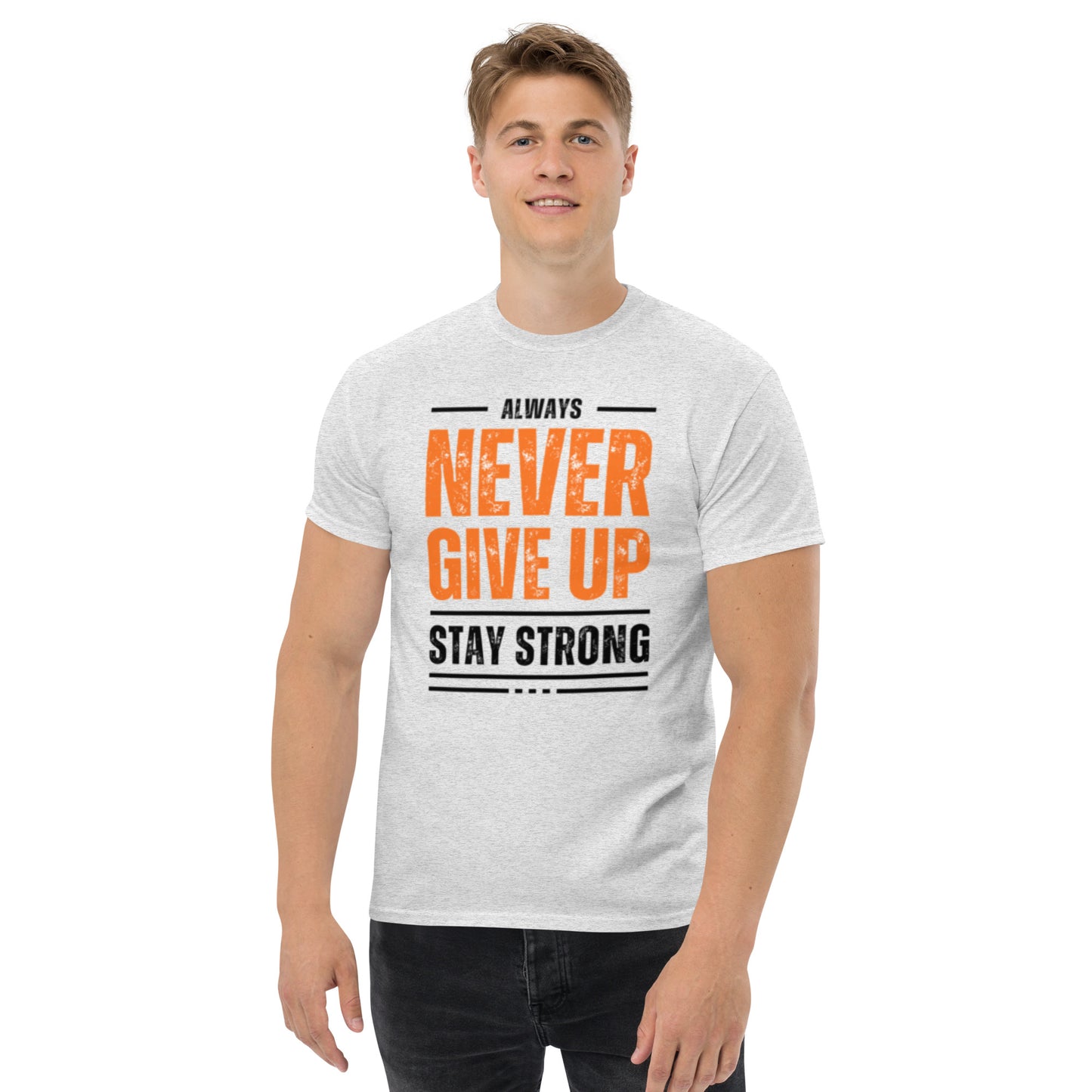 Never Give Up - Men's Classic T-Shirt