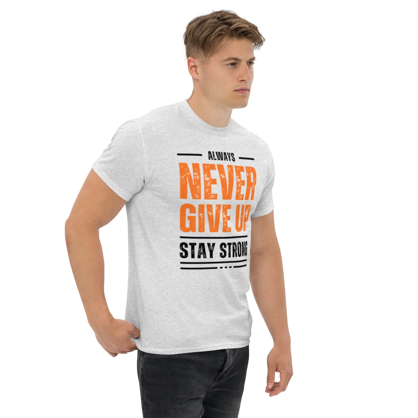 Never Give Up - Men's Classic T-Shirt