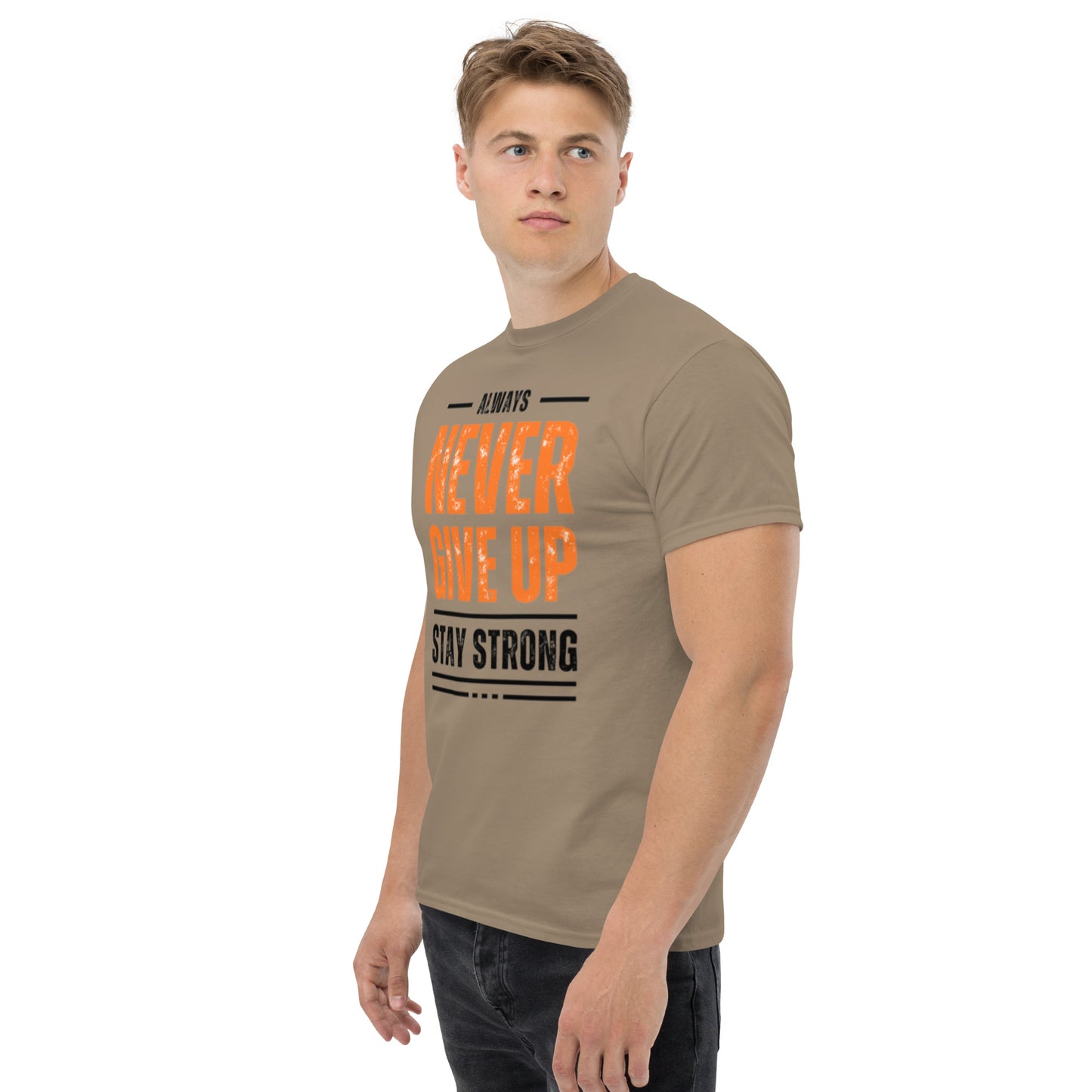 Never Give Up - Men's Classic T-Shirt