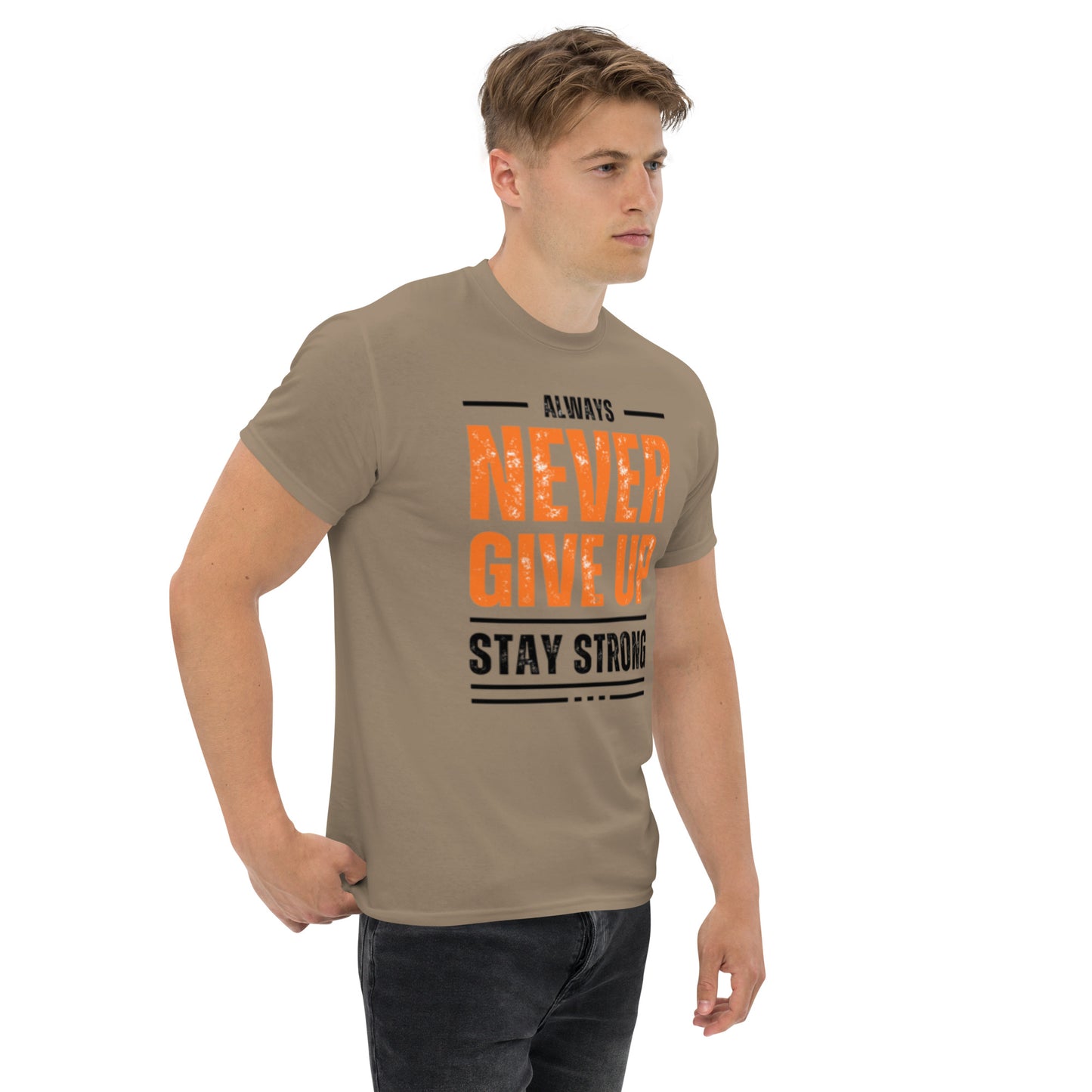 Never Give Up - Men's Classic T-Shirt