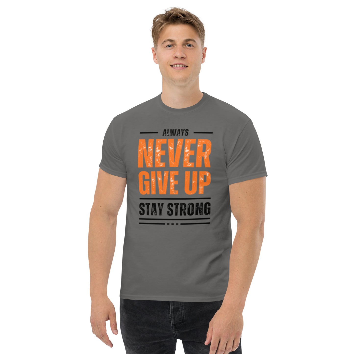 Never Give Up - Men's Classic T-Shirt