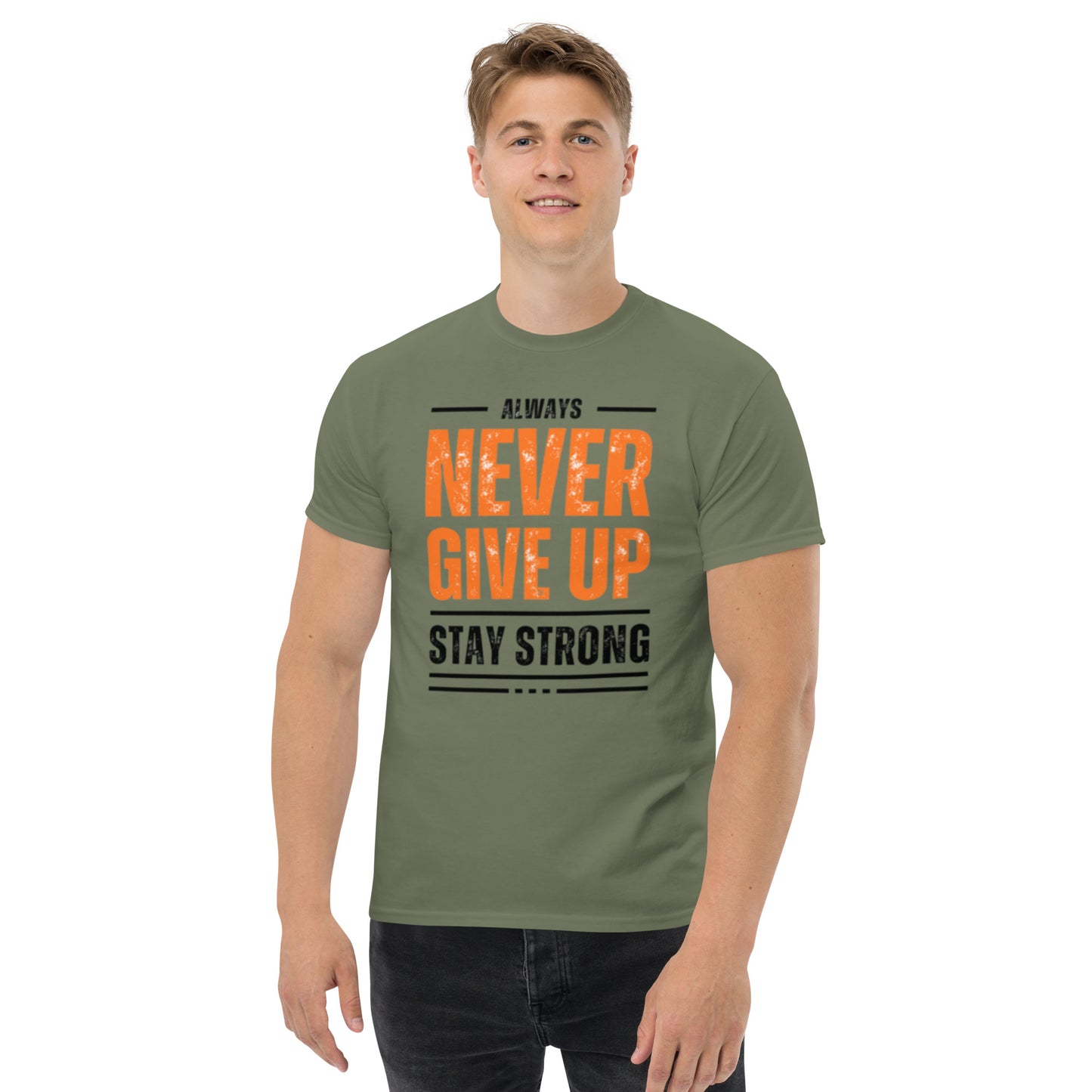 Never Give Up - Men's Classic T-Shirt