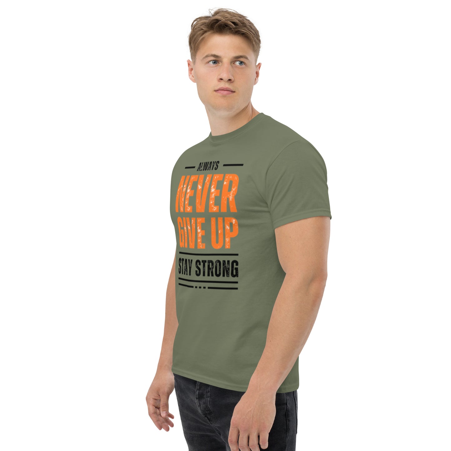 Never Give Up - Men's Classic T-Shirt