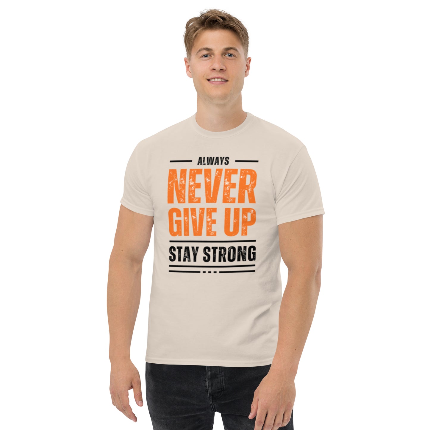 Never Give Up - Men's Classic T-Shirt