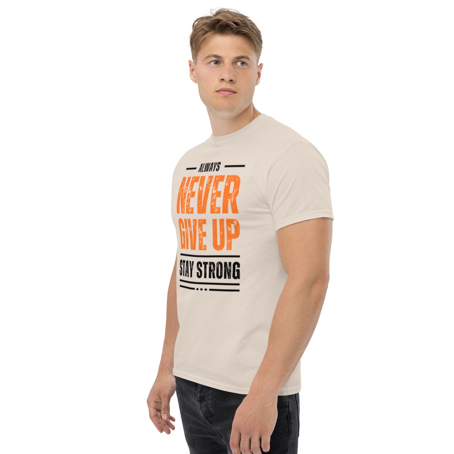 Never Give Up - Men's Classic T-Shirt