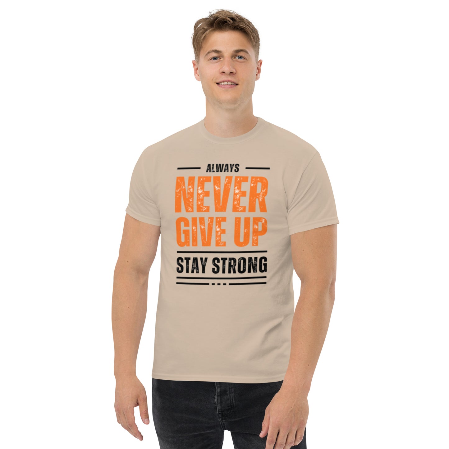 Never Give Up - Men's Classic T-Shirt