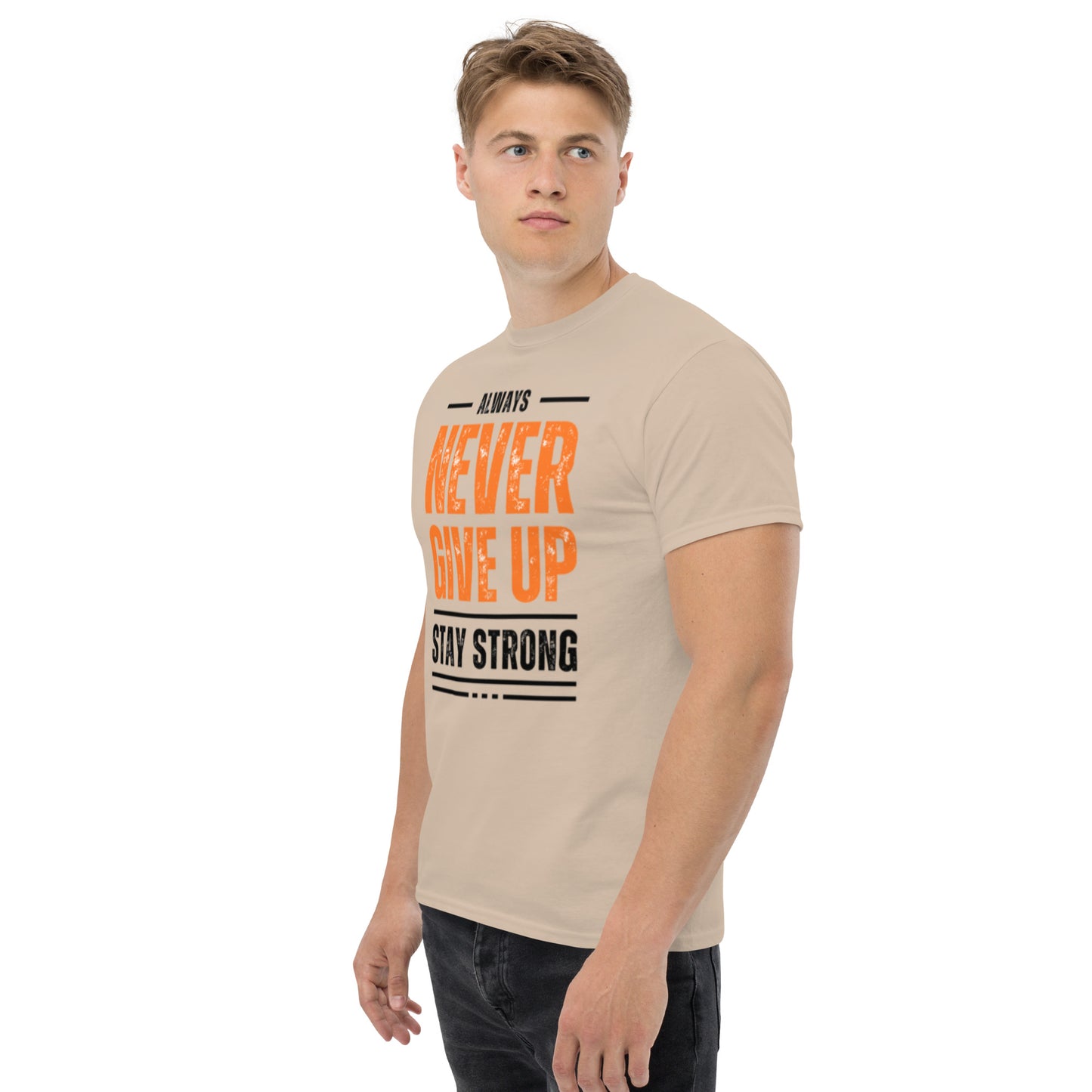 Never Give Up - Men's Classic T-Shirt