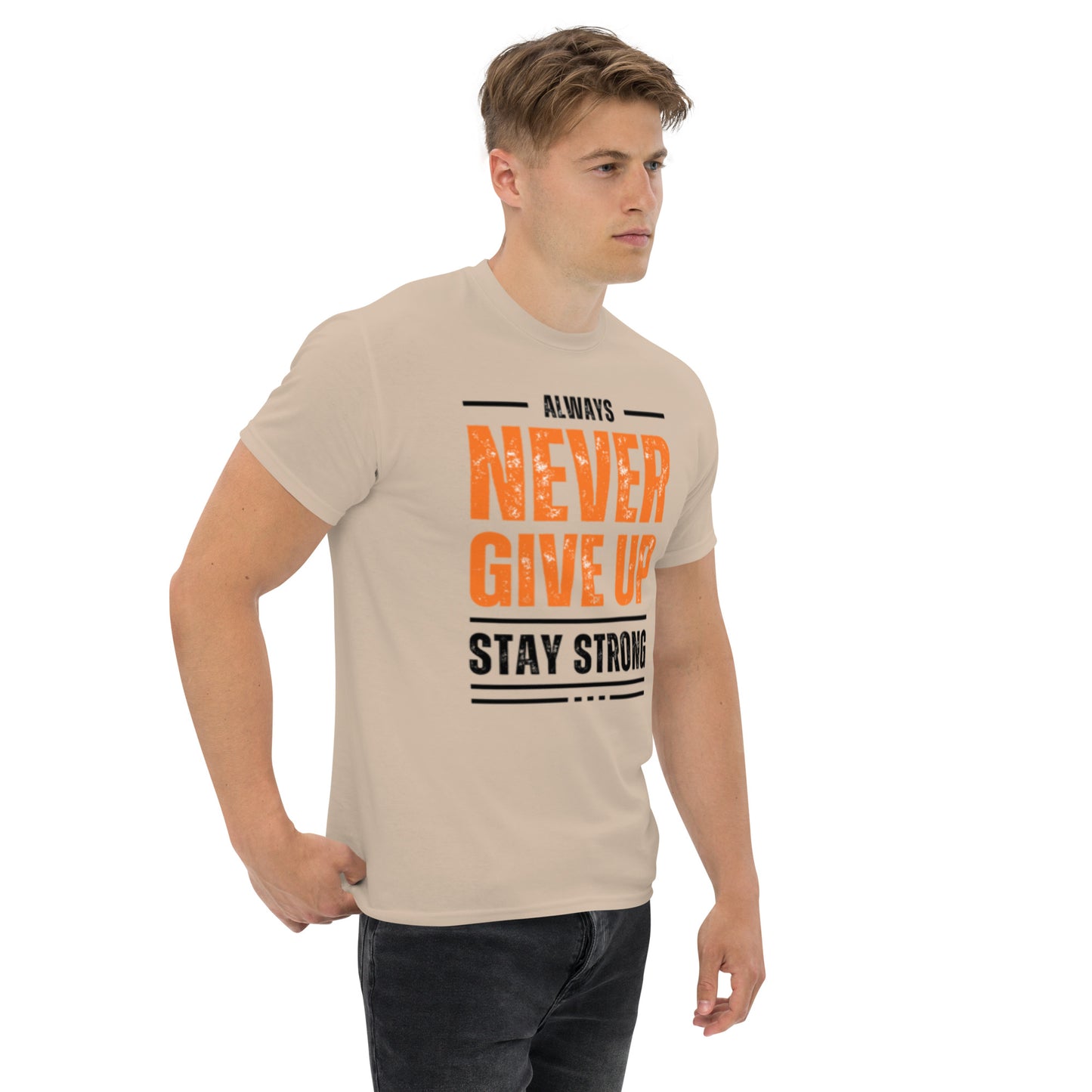 Never Give Up - Men's Classic T-Shirt