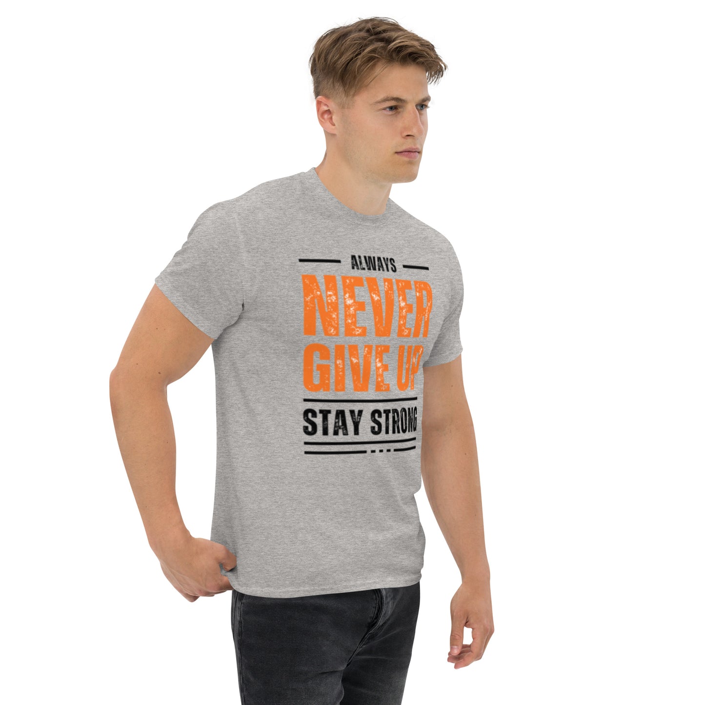 Never Give Up - Men's Classic T-Shirt