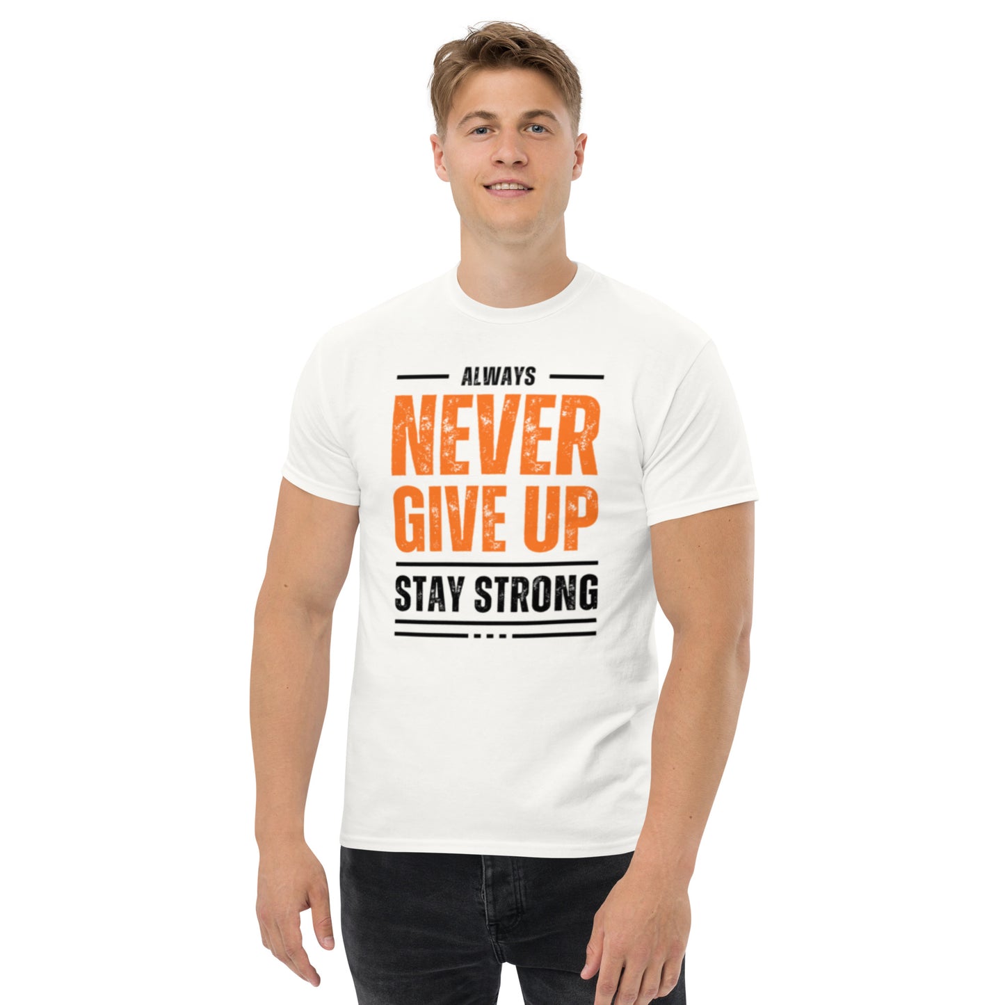 Never Give Up - Men's Classic T-Shirt