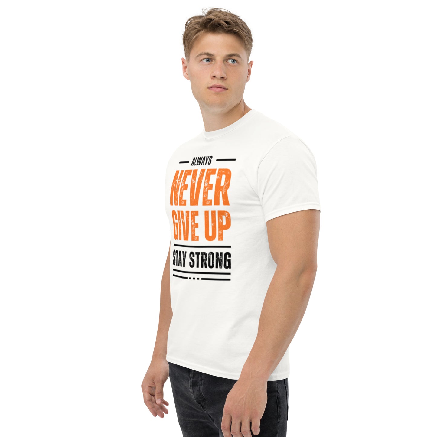 Never Give Up - Men's Classic T-Shirt