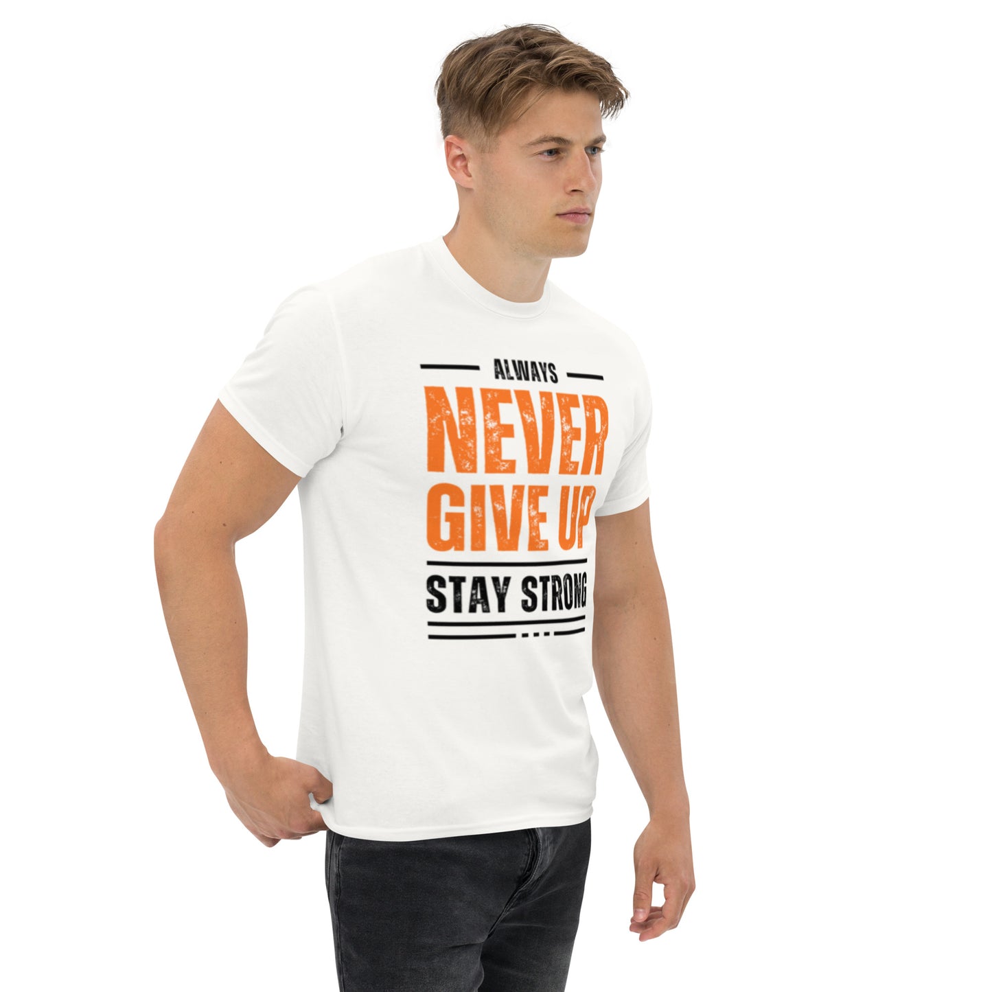 Never Give Up - Men's Classic T-Shirt