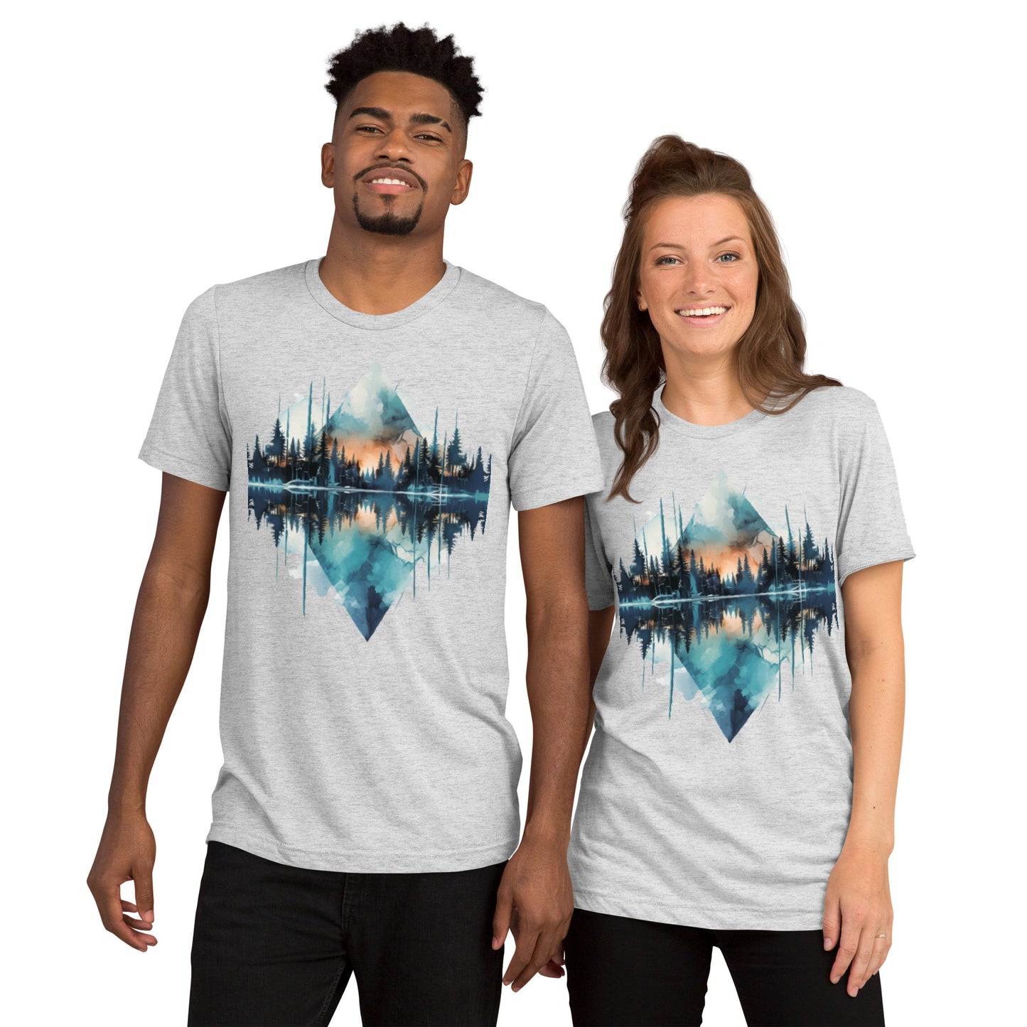 Mirrored Mountain -Short sleeve t-shirt - Unisex