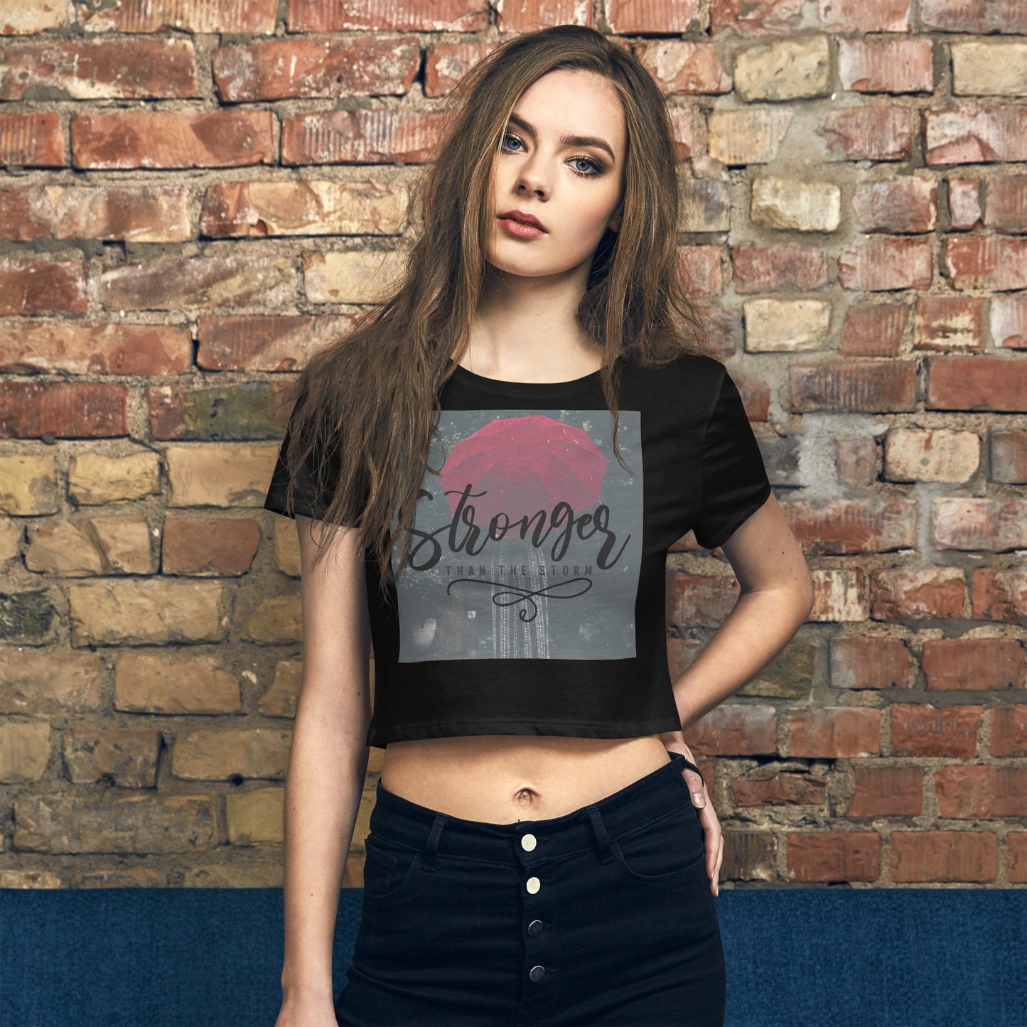 Stronger Than the Storm - Women’s Crop Tee