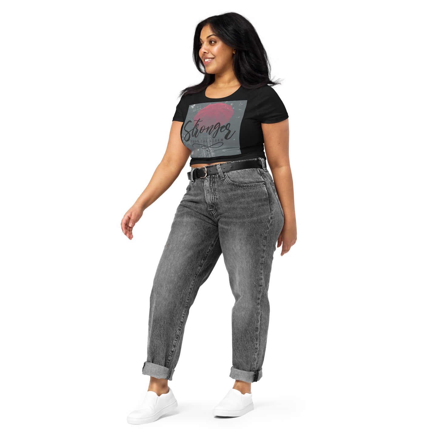 Stronger Than the Storm - Women’s Crop Tee