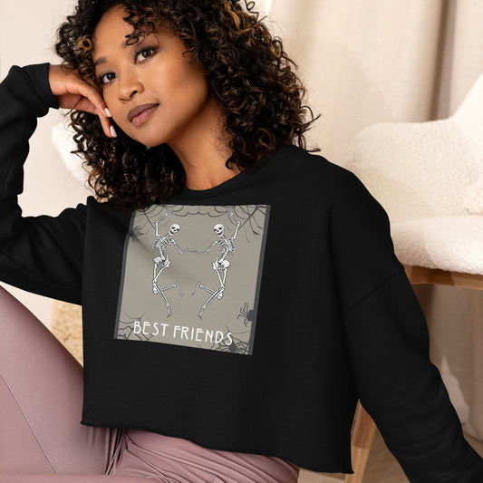 Crop Sweatshirt - Best Friends Skeleton