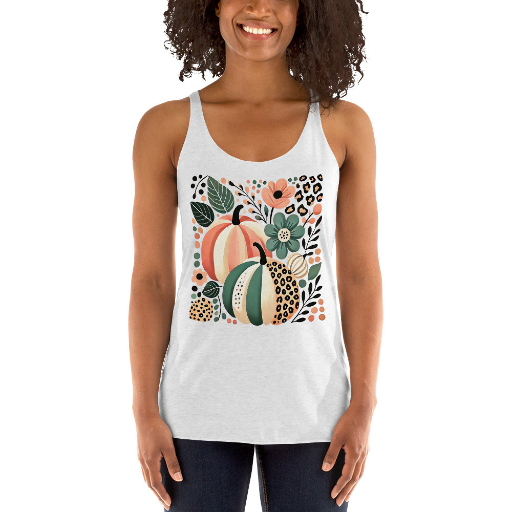 Leopard/Pumpkin - Women's Racerback Tank