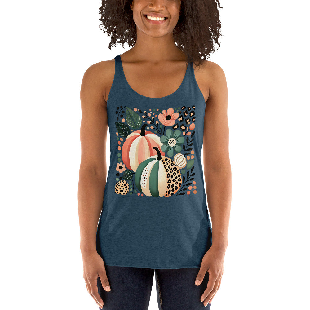 Leopard/Pumpkin - Women's Racerback Tank