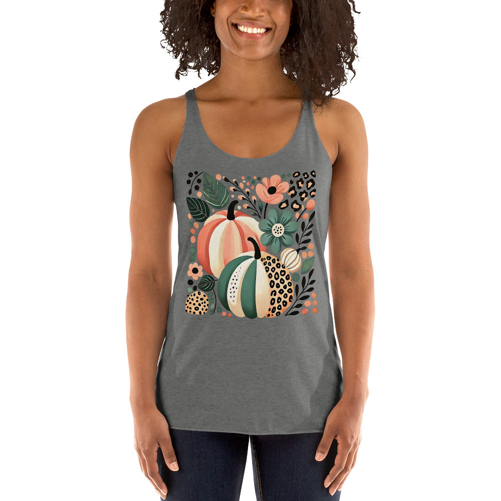 Leopard/Pumpkin - Women's Racerback Tank